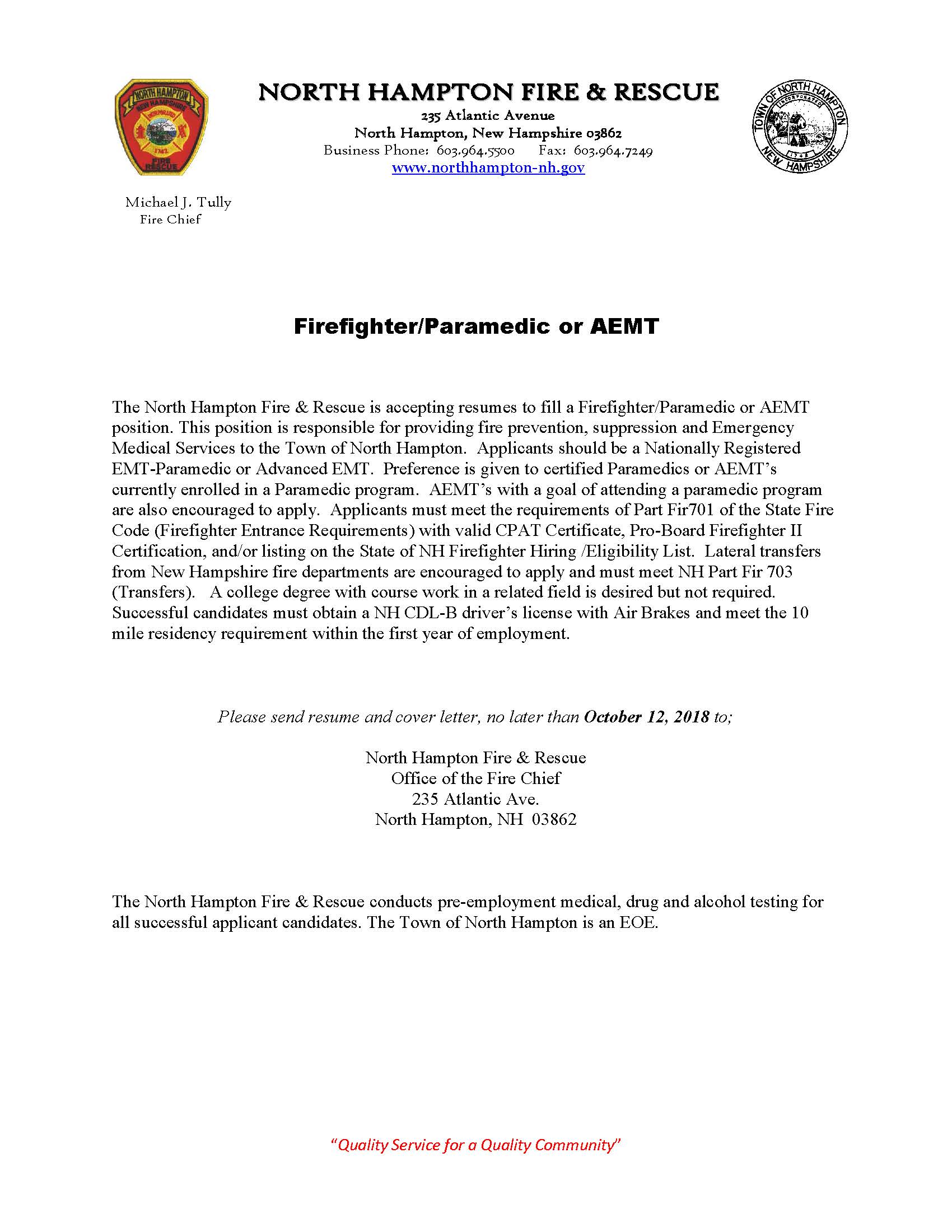 professional fire fighters of nh